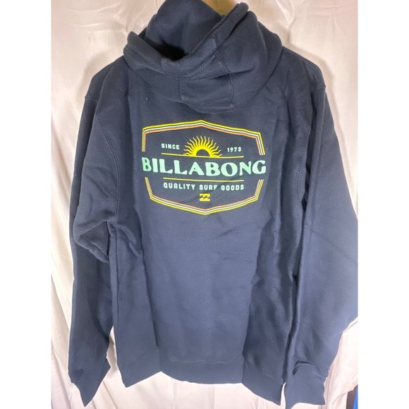 Billabong Surf Goods Mens Navy Logo Hoodie, Size L, NWT - Picture 2 of 2